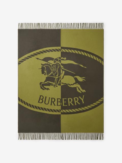 Burberry Knight Stamp Wool Blanket