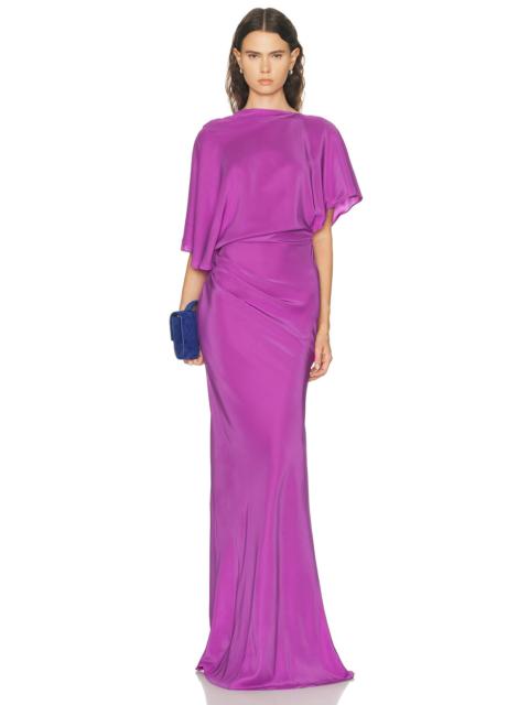 CHRISTOPHER ESBER Backless Drape Satin Dress