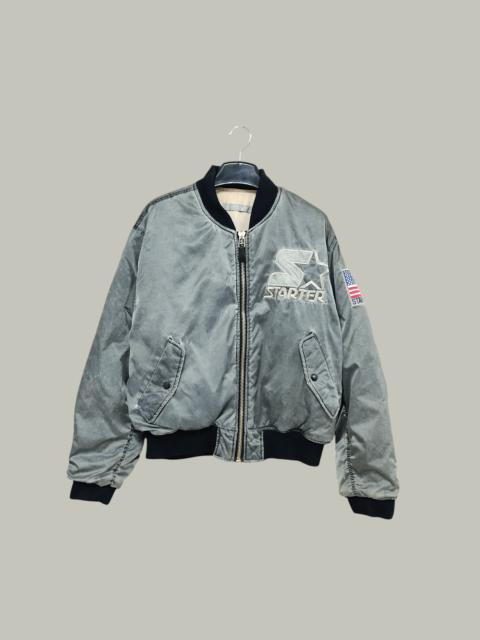 Other Designers Vintage Faded Grey Starter USA Bomber Jacket