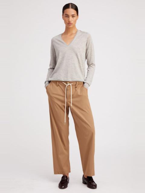 SPRWMN KHAKI DRAWSTRING TROUSERS