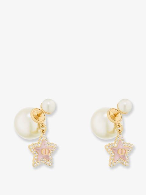 Dior Dior Women Orecchini In Metallo Con Finitura Oro E Perle In Resina Bianca