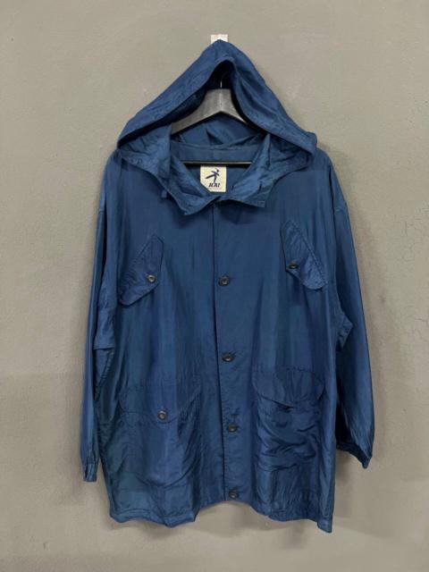 Other Designers Issey Miyake - ARCHIVE HAI SPORTING GEAR SILK SATIN HOODIE JACKET