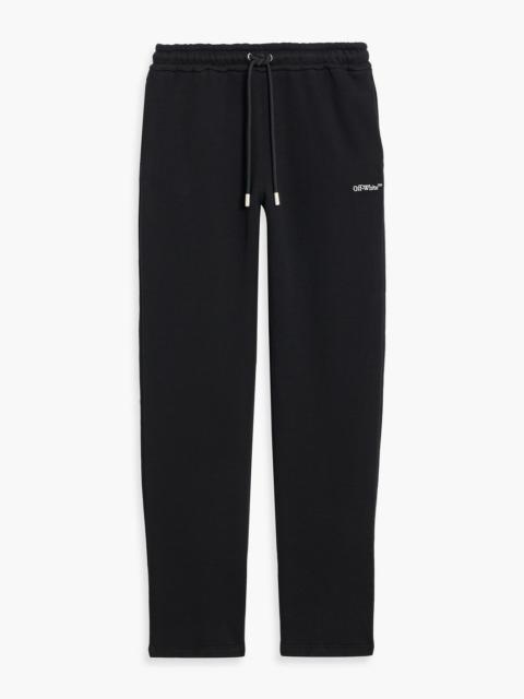 Off-White Embroidered cotton-jersey sweatpants