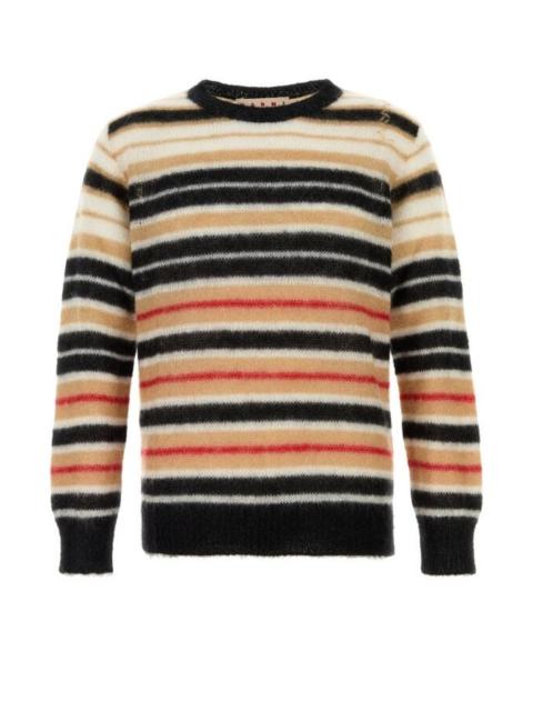 Marni Marni Men Embroidered Mohair Blend Sweater