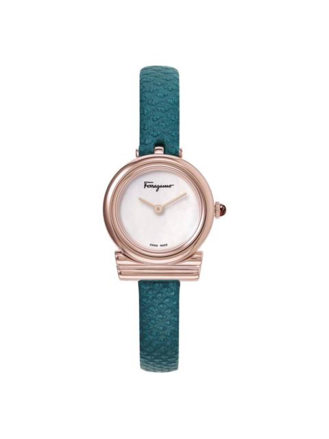 FERRAGAMO Ferragamo Gancini Quartz White Mother of Pearl Dial Ladies Watch SFIK00319