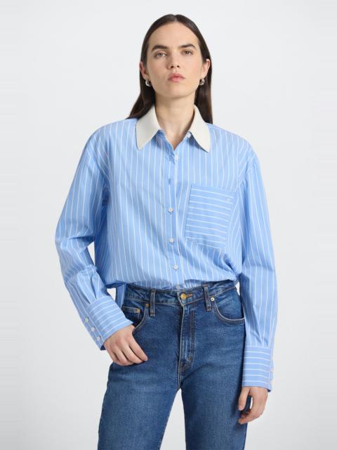 DEREK LAM 10 CROSBY CORAL SHIRT WITH REMOVABLE COLLAR