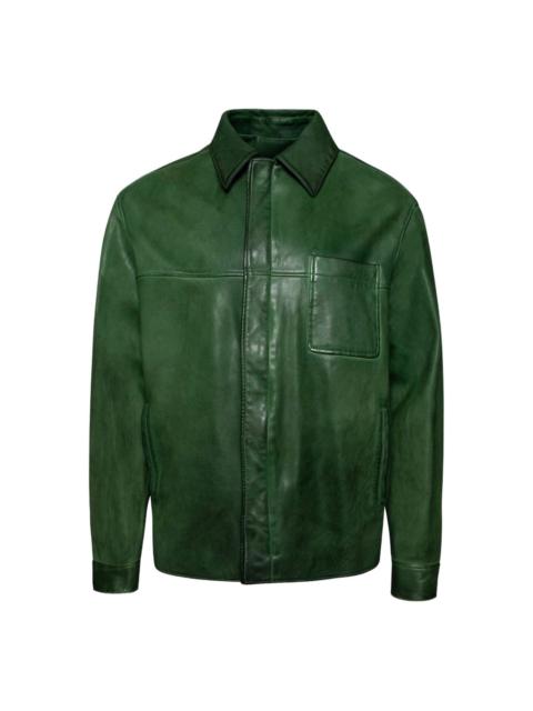 Loewe smooth-leather shirt jacket