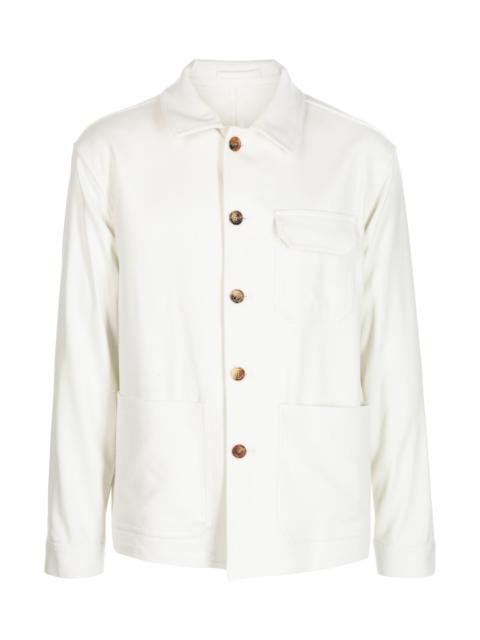 LARDINI BUTTONED COTTON SHIRT JACKET
