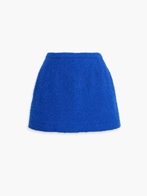 REDValentino Skirt-effect wool-blend bouclé shorts