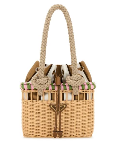 Prada Prada Women Wicker Mini Shopping Bag