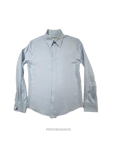 Balenciaga Monogram Woven Shirt - Powder Blue S