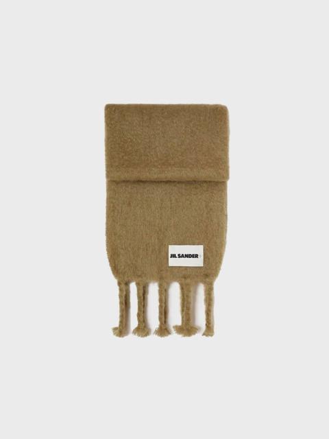 Jil Sander Wool Blend Scarf Brown ONESIZE