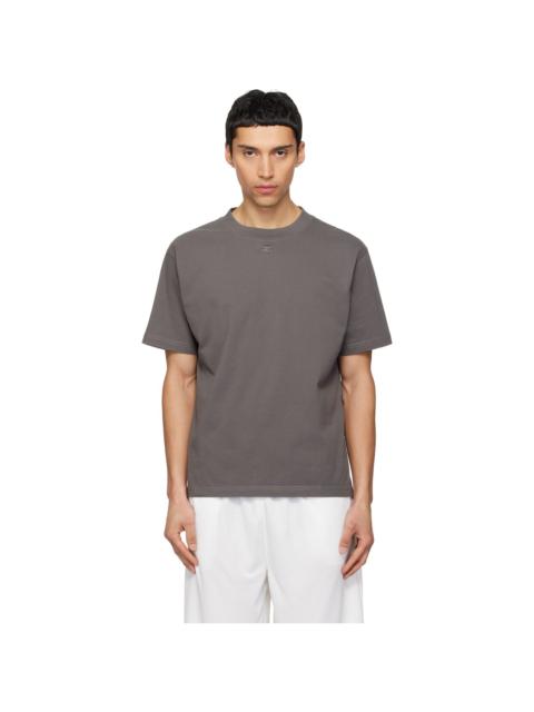 courrèges Gray Twisted Logo T-shirt