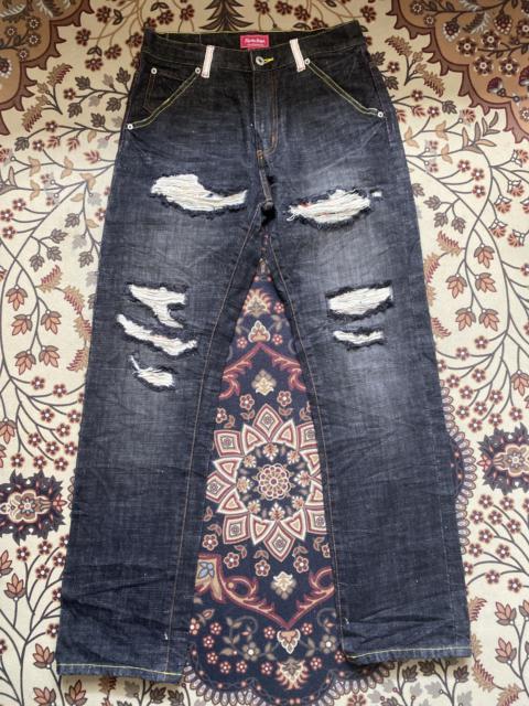 Other Designers If six was nine- grail flip the script naked selvedge denim distressed