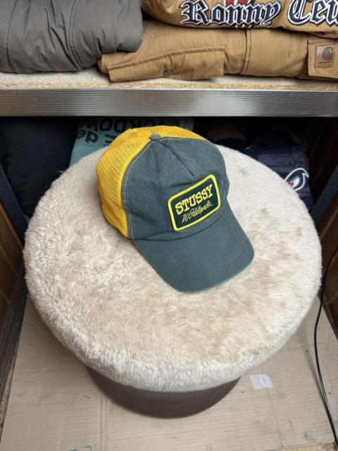 Stüssy Vintage Stussy 90's Worldwide black trucker snapback cap