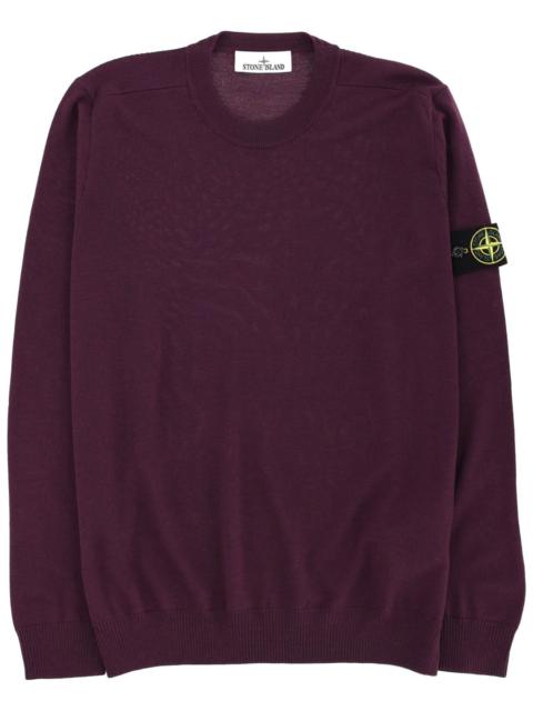 Stone Island WOOL SWEATER WITH LOGO PATCH