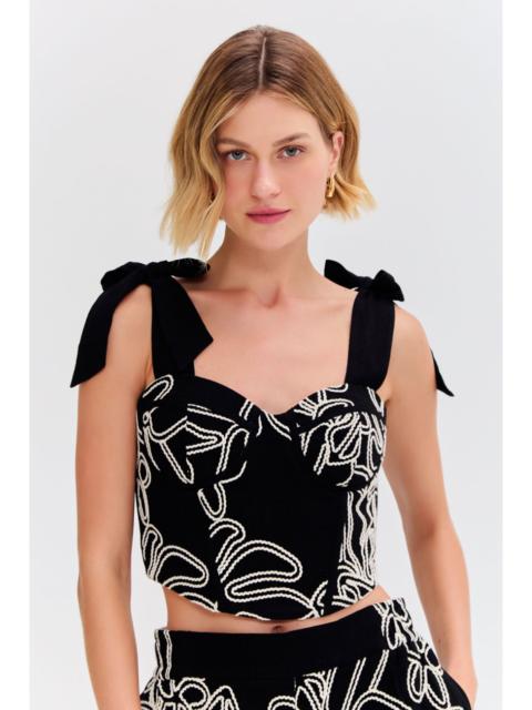 PatBO ASAS LINEN LACE TOP