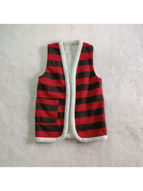 Other Designers Japanese Brand - Two tones Sherpa Vest inspired by Freddy Kruger style