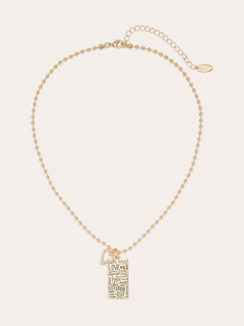 RAMY BROOK Love Engraved Charm Necklace