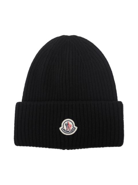 Moncler Moncler Men Logo Patch Beanie
