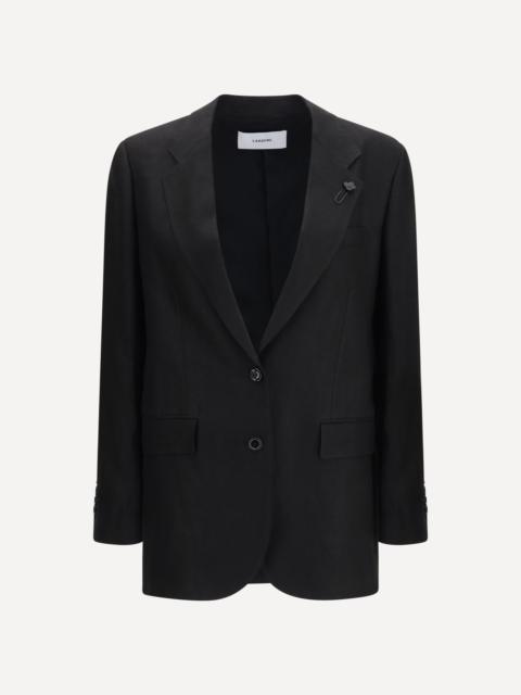 LARDINI Double-breasted linen Blazer