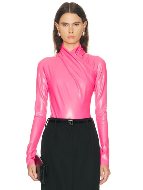 MUGLER Long Sleeve High Neck Bodysuit