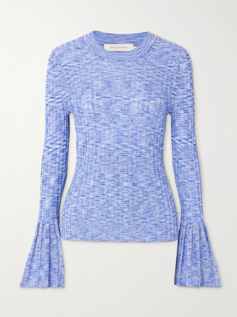 Zimmermann Mouline Ribbed-knit Sweater