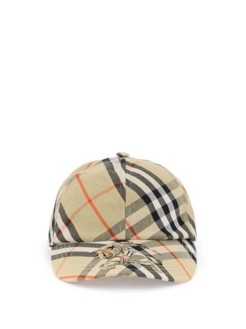 Burberry ERED BASEBALL CAP IN COTTON BLEND