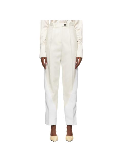 PETER DO White Wool Trousers