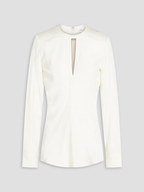 Victoria Beckham Cutout satin-crepe top