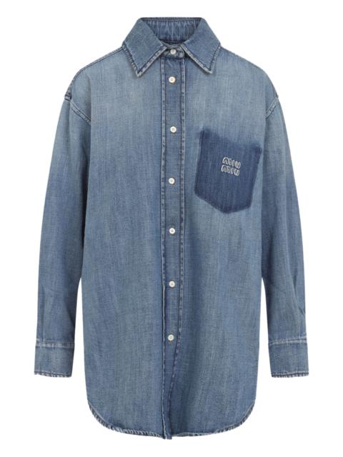 Miu Miu Logo-patch Shirt