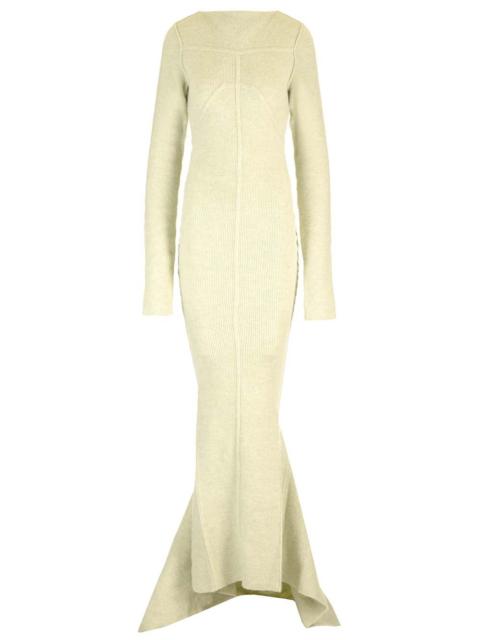 Rick Owens Ribbed Knit Mermaid Dress Dresses Green