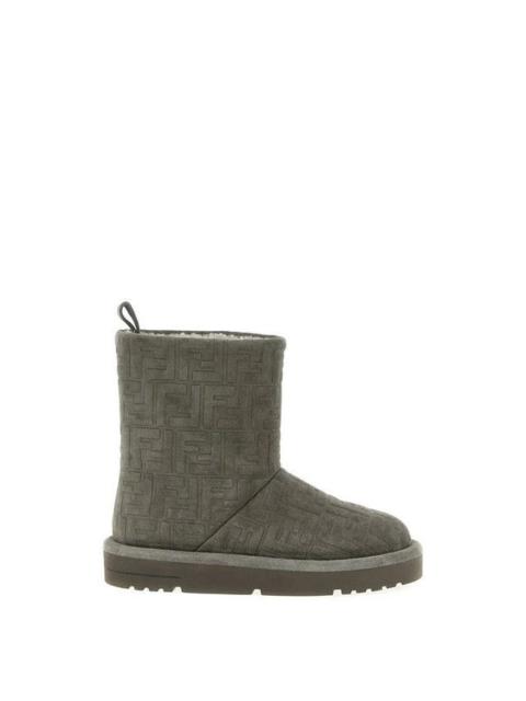 FENDI FENDI Apres Chic $995 Gray FF Suede Boots New & Authentic (W