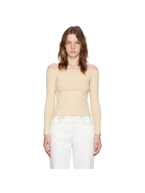 JACQUEMUS Beige 'Le t-shirt Sierra' Long Sleeve T-Shirt