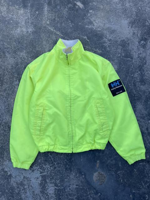 Other Designers Vintage - Neon Lime Yellow Helley Hensen Sea Life Light Sailing Jacket