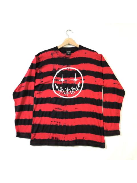 Other Designers Japanese Brand - Smiley Joker Face Tie Dye Stripes Mob Squad Shirt