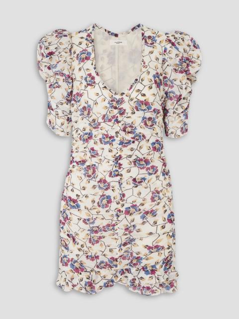 Isabel Marant Étoile Sireny gathered floral-print cotton-voile mini dress