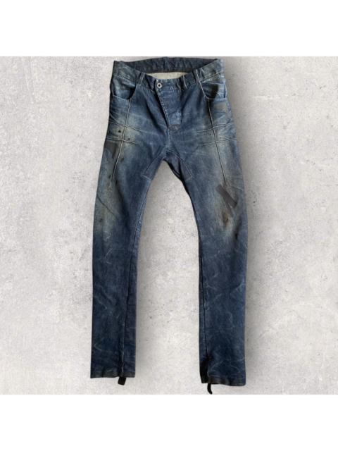 Boris Bidjan Saberi AW21 P13 Tight Fit Dirty Dark Denim