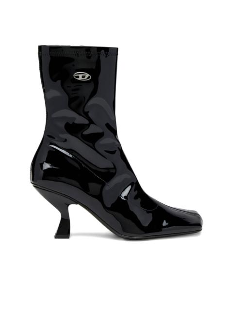 Diesel 75mm Amber logo-plaque ankle boots