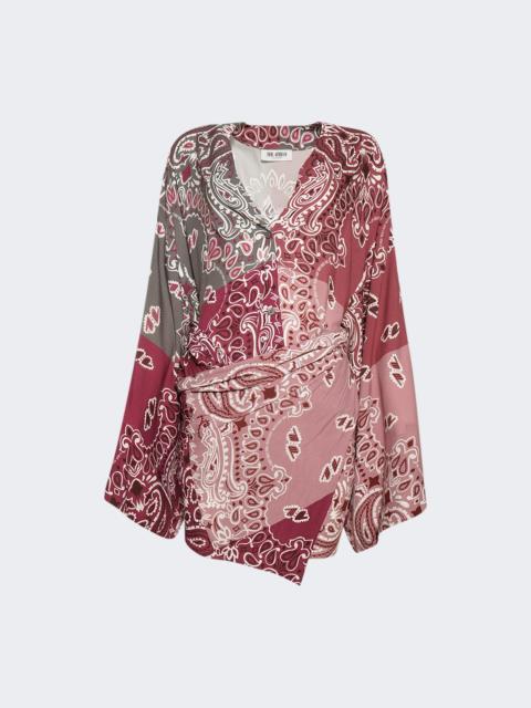 THE ATTICO Mini Bandana Dress Grey And Mauve