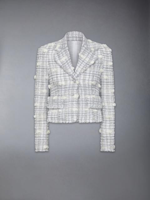 Thom Browne REPP STRIPE POUF TWEED CROPPED JACKET