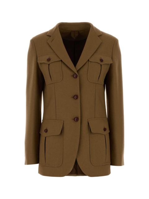 Max Mara Max Mara Women Camel Wool Locusta Blazer
