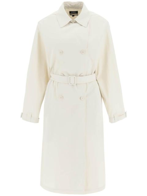 A.P.C. 'Irene' Double Breasted Trench Coat