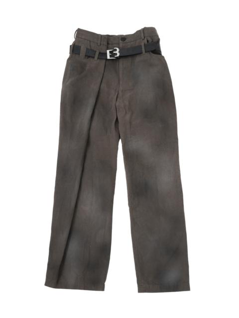 BONBOM Belt-Press-Made Tuck Pants