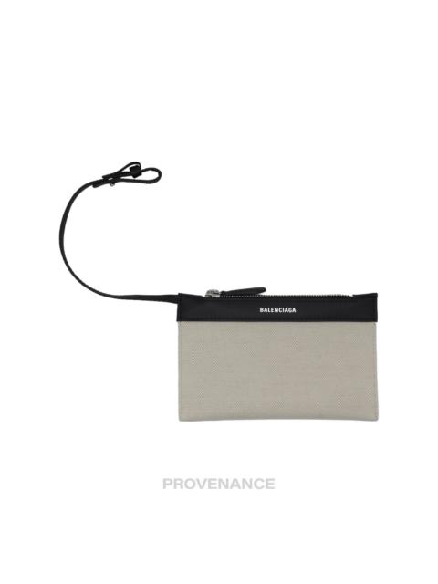 BALENCIAGA Balenciaga Canvas Pochette Wallet - Black/White