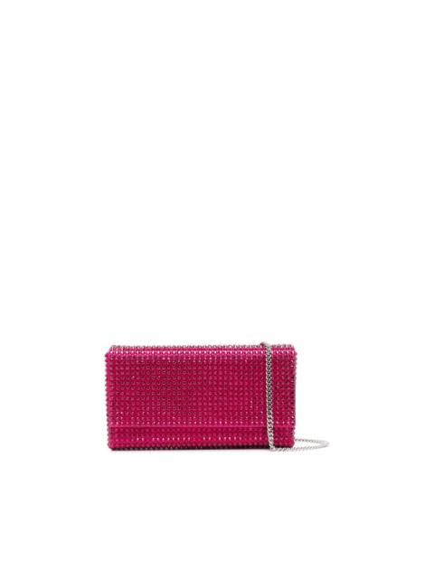 Amina Muaddi Paloma crystal-embellished clutch bag