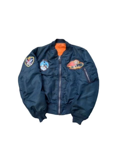 Schott Vintage Schott Bros MA-1 Flight Jacket Green USA Patches
