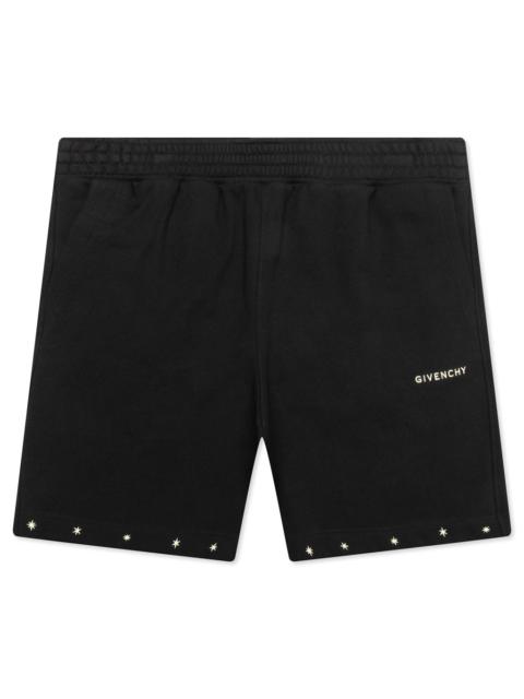 Givenchy STAR PRINT BOARD SHORTS - BLACK