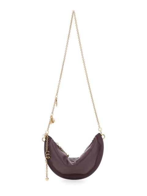 Chloé Chloé Women Bordeaux Shoulder Bag With Chain Shoulder Strap And Half Moon Design In Leather Woman