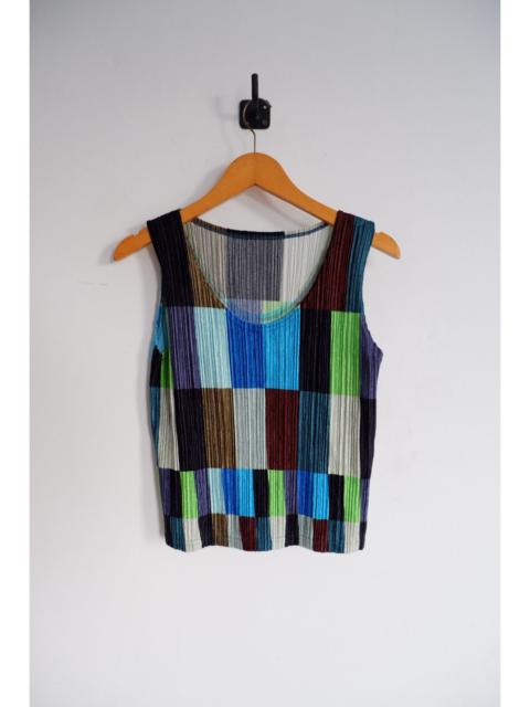Pleats Please Issey Miyake Issey Miyake Pleats Multicolor Cropped Tanktop
